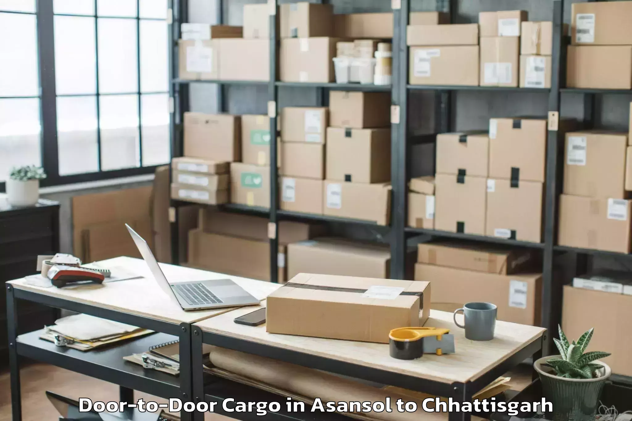 Leading Asansol to Nit Raipur Door To Door Cargo Provider